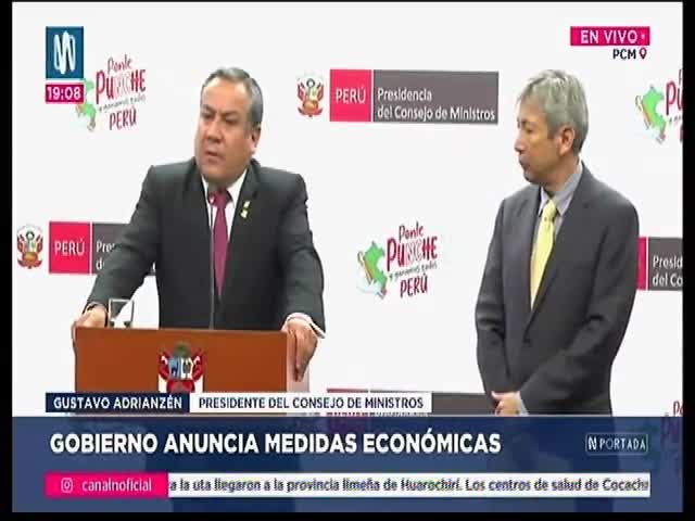 Gobierno anuncia medidas económicas