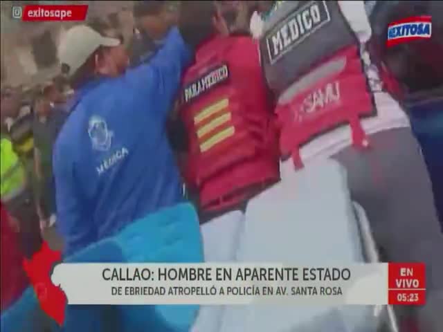 Callao: policía sufre graves lesiones tras ser embestido por conductor en aparente estado de ebriedad