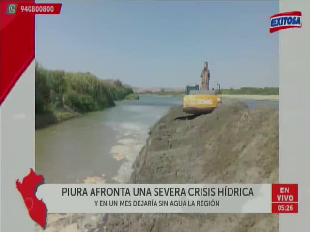 Piura afronta una severa crisis hídrica y en un mes dejaría sin agua la región 