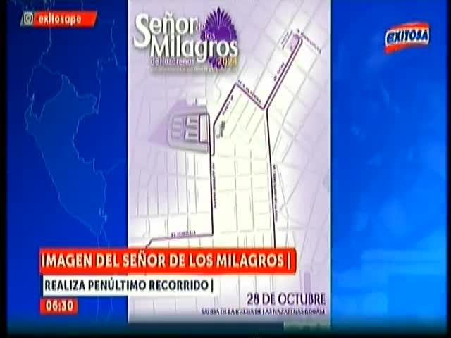 Imagen de Señor de los Milagros realiza su penúltimo recorrido