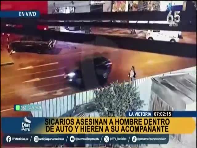 La Victoria: Sicarios asesinan a hombre dentro de auto y hieren a su acompañante