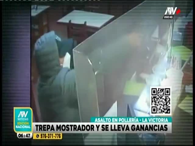 Trepa mostrador y se lleva ganancias