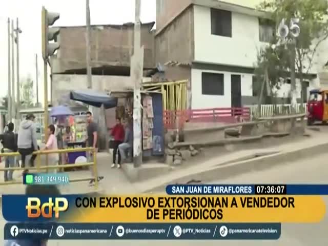 Con explosivo extorsionan a vendedor de periódicos 