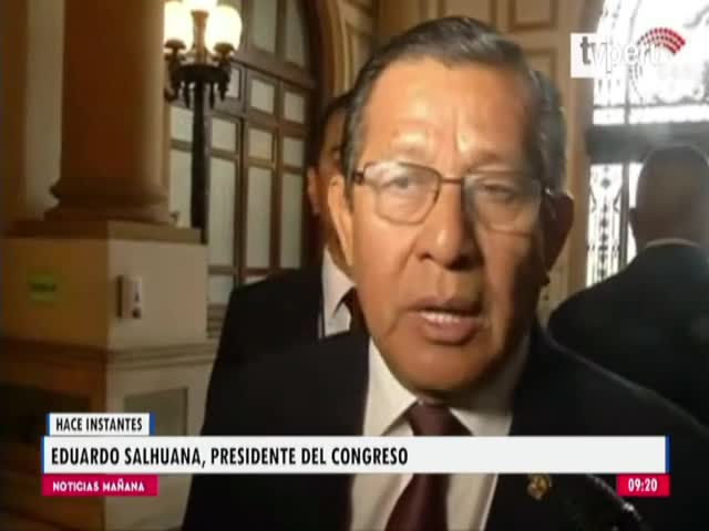 Declaraciones del presidente del Congreso