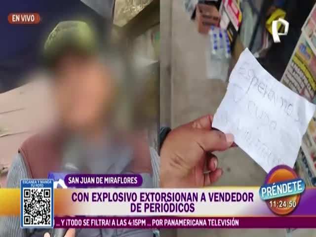 Con explosivo extorsionan a vendedor de periódicos 