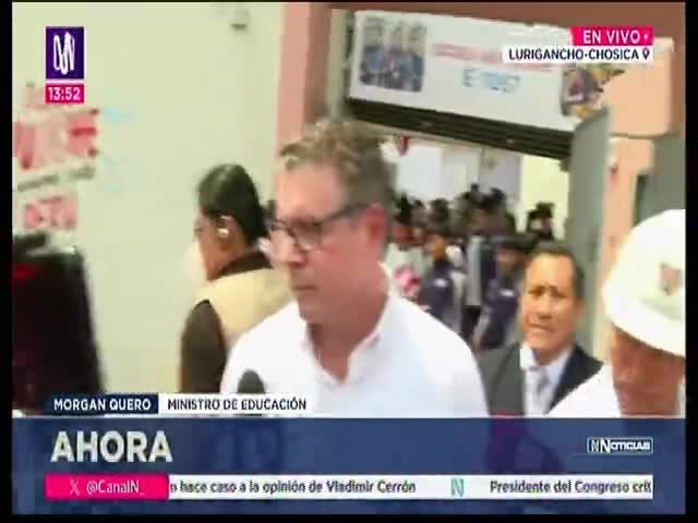 Declaraciones del ministro Morgan Quero 