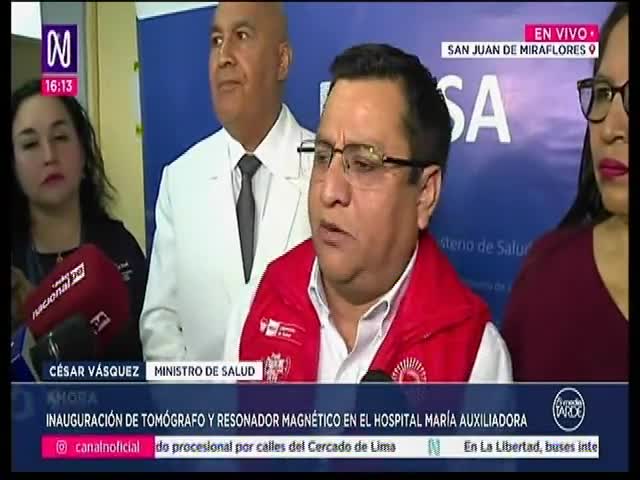 SJM: Inauguración de tomógrafo y resonador magnético en el Hospital María Auxiliadora